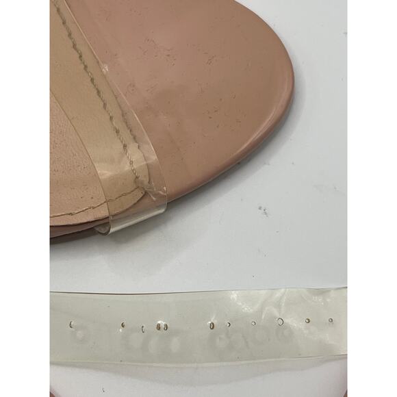 "The Glass Slipper" with Clear Patent Leather Straps and Lucite Heel - Picture 10 of 12